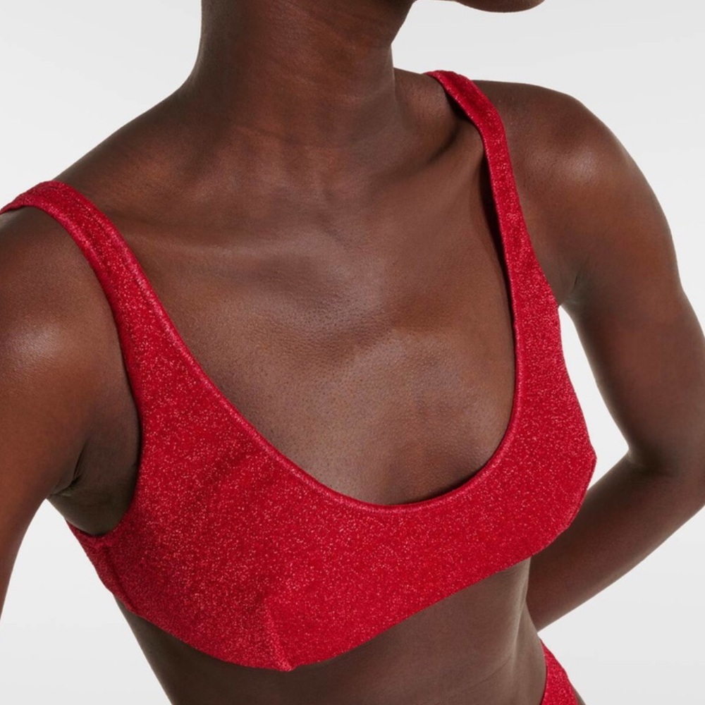 Oséree Lamé Res Bikini Top Size Medium LIKE NEW